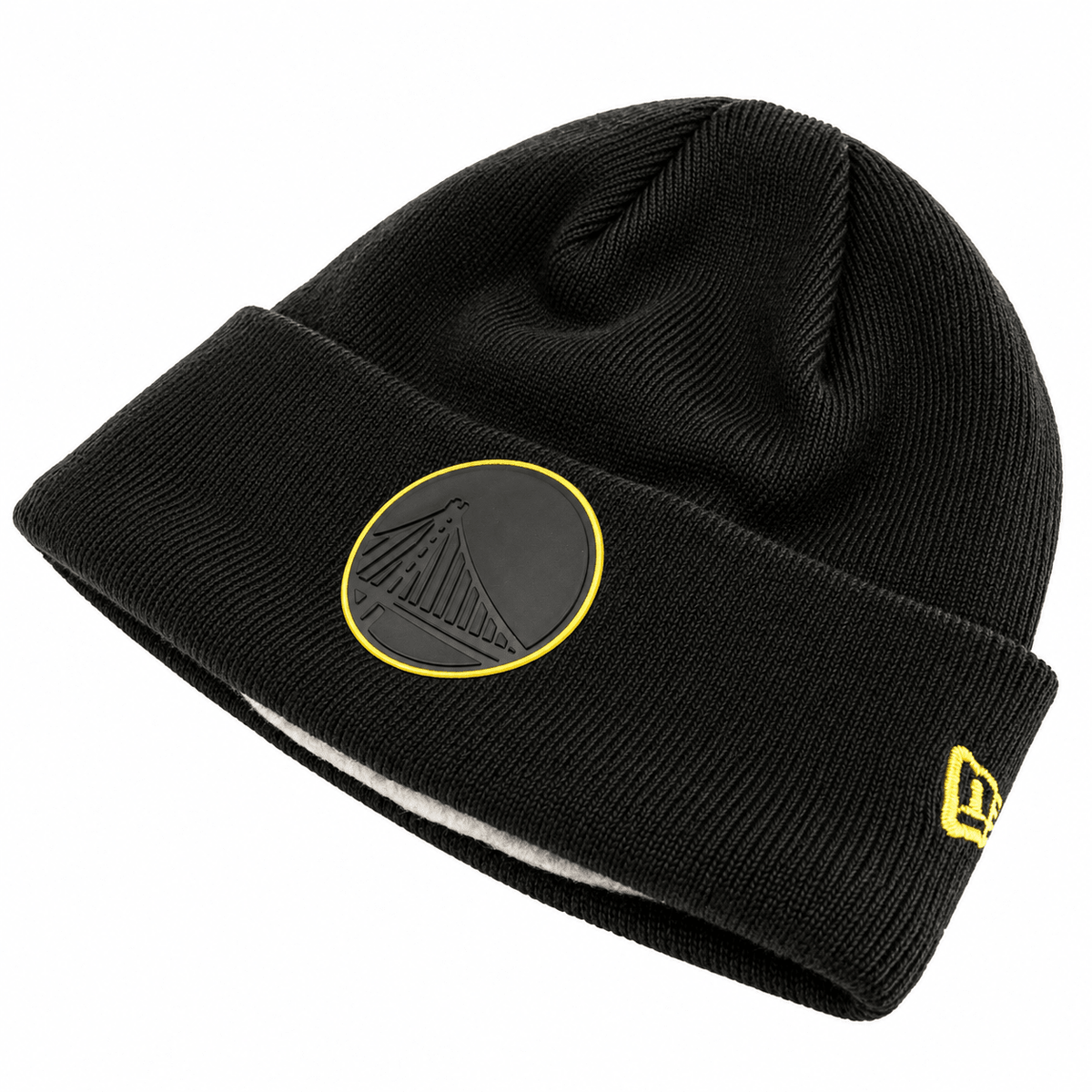 Golden State Warriors Knit Chrome Beanie in black