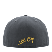 Golden State Warriors On Fire 59Fifty Fitted Hat in graphite and black - New Era - State Of Flux