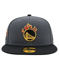 Golden State Warriors On Fire 59Fifty Fitted Hat in graphite and black - New Era - State Of Flux