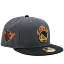 Golden State Warriors On Fire 59Fifty Fitted Hat in graphite and black - New Era - State Of Flux