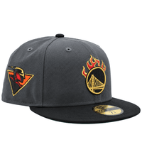 Golden State Warriors On Fire 59Fifty Fitted Hat in graphite and black - New Era - State Of Flux