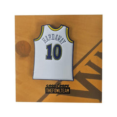 Hardaway Run It Pin in white and blue