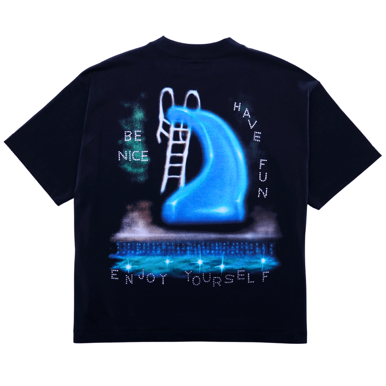 Have Fun, Be Nice Tee in black