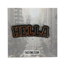 Hella San Francisco enamel pin black and orange 1.5-inch hard enamel dual post with black rubber backers