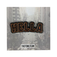 Hella San Francisco enamel pin black and orange 1.5-inch hard enamel dual post with black rubber backers