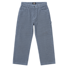 Hickory Stripe Carpenter Pants in retro indigo