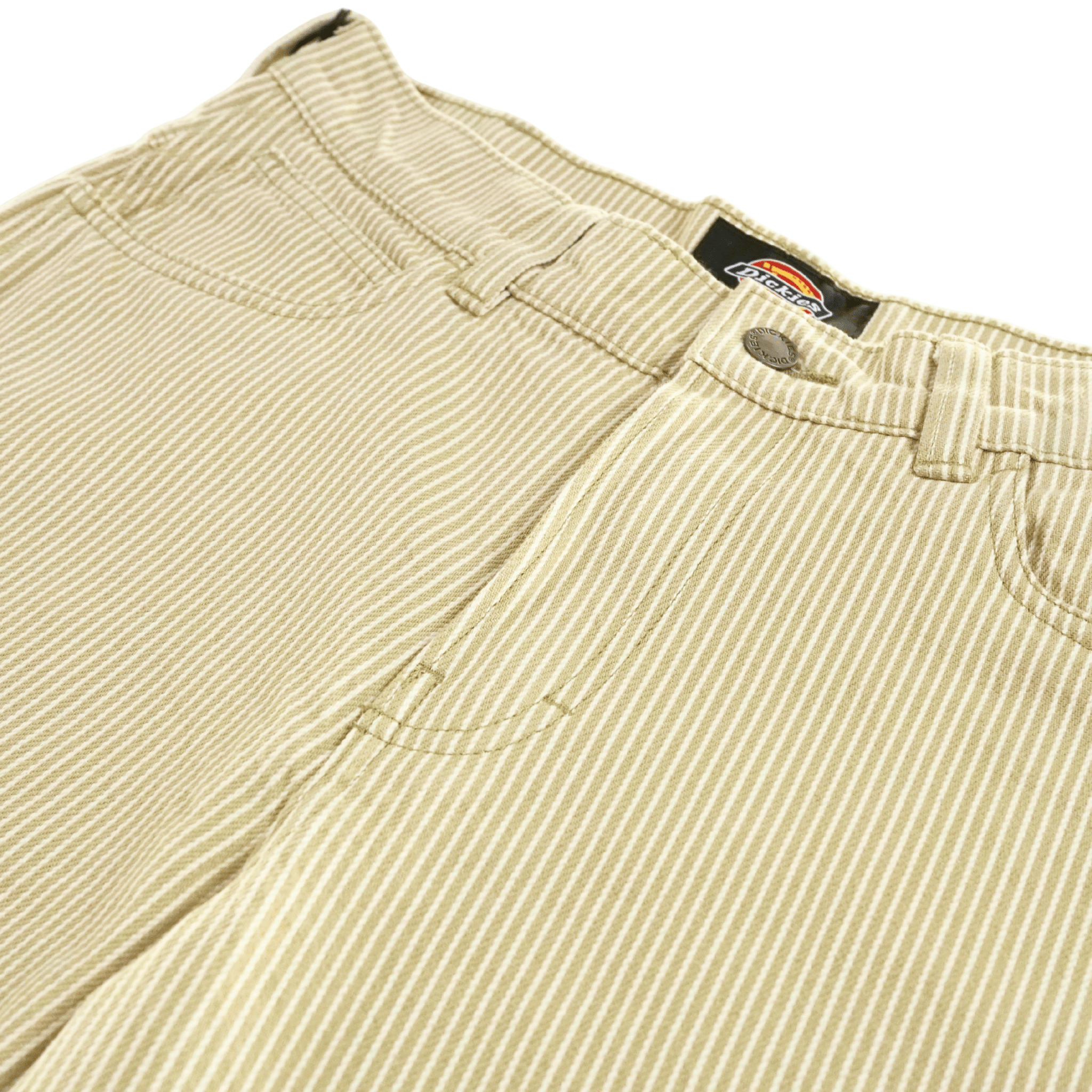 Hickory Stripe Carpenter Shorts in eucalyptus