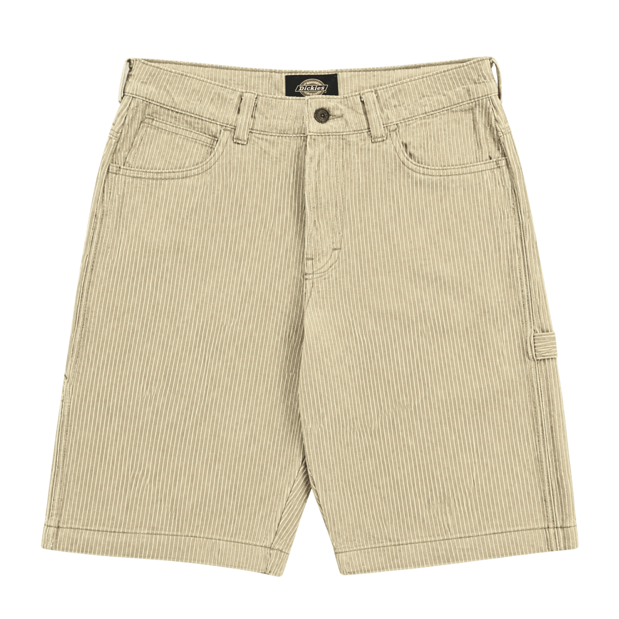 Hickory Stripe Carpenter Shorts in eucalyptus