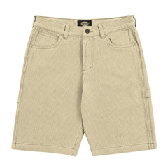 Hickory Stripe Carpenter Shorts in eucalyptus