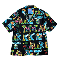 Island Life Camp Shirt in black - MARKET - State Of Flux