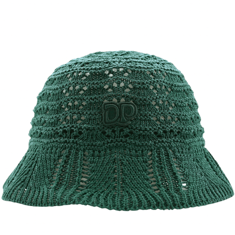 Knitted Bucket Hat in green gables
