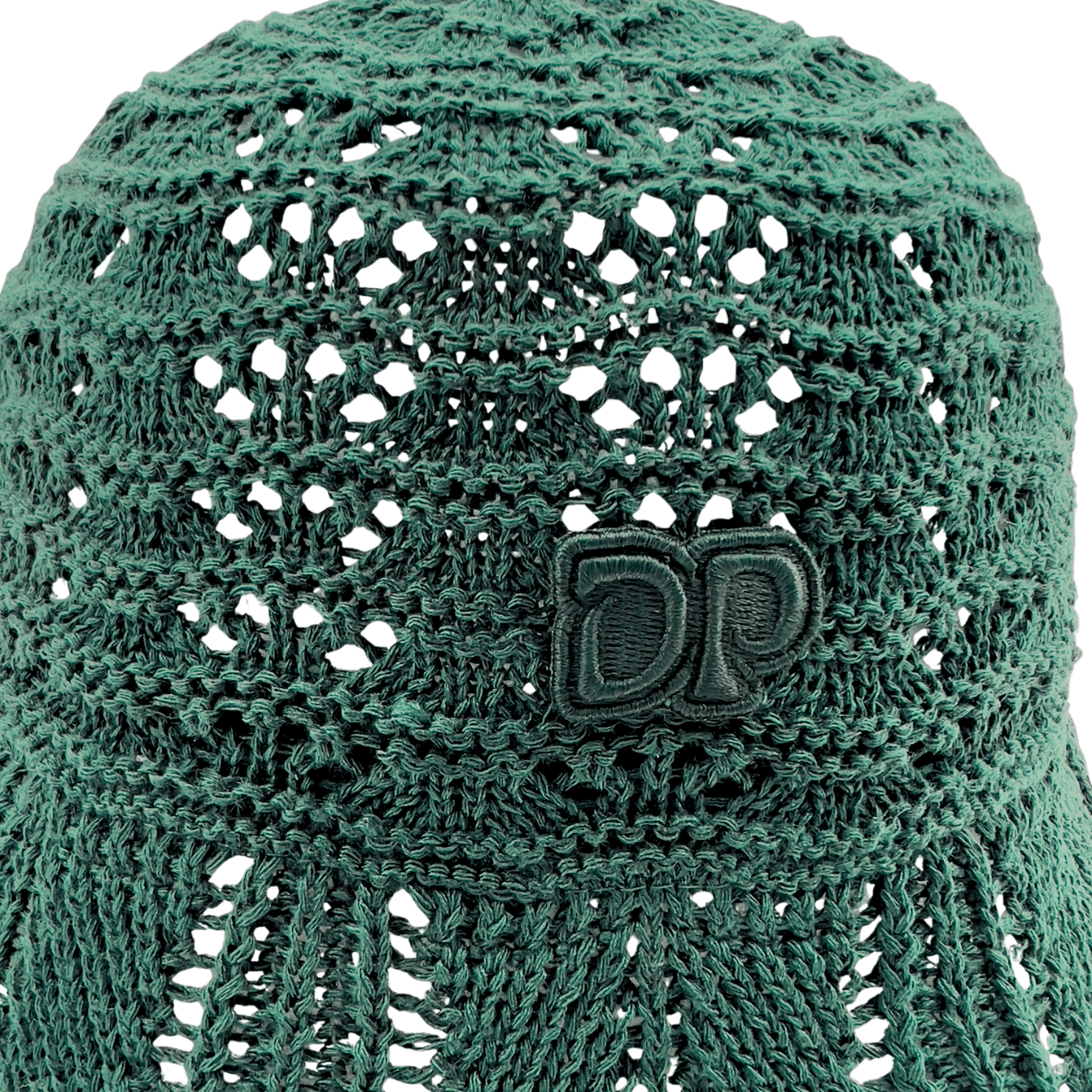 Knitted Bucket Hat in green gables