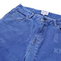 Knowledge Laser Print Big Boy Shorts in indigo - Individualist Lab - State Of Flux