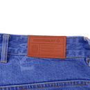 Knowledge Laser Print Big Boy Shorts in indigo - Individualist Lab - State Of Flux