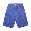 Knowledge Laser Print Big Boy Shorts in indigo - Individualist Lab - State Of Flux