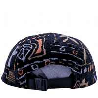 Let's Get Cozy 5 - Panel Hat in black and beige - State Of Flux - State Of Flux