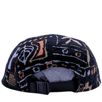 Let's Get Cozy 5 - Panel Hat in black and beige - State Of Flux - State Of Flux