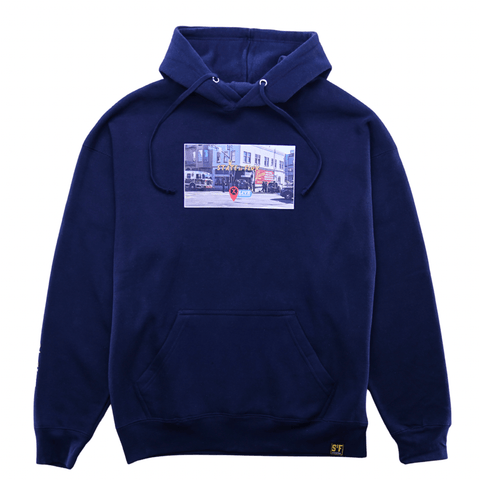 Live On Location Hoodie in navy