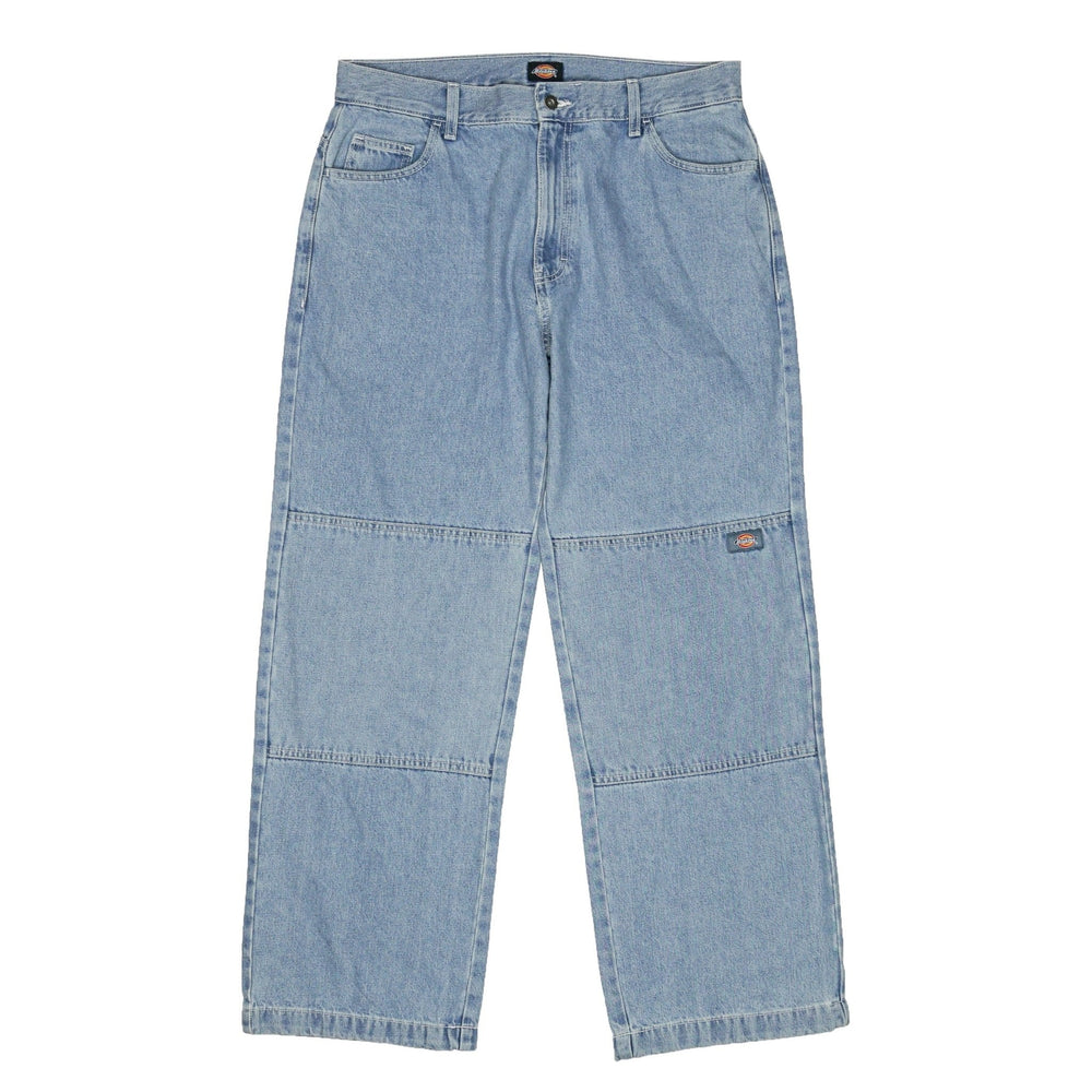 Loose Fit Double Knee Jeans in light denim