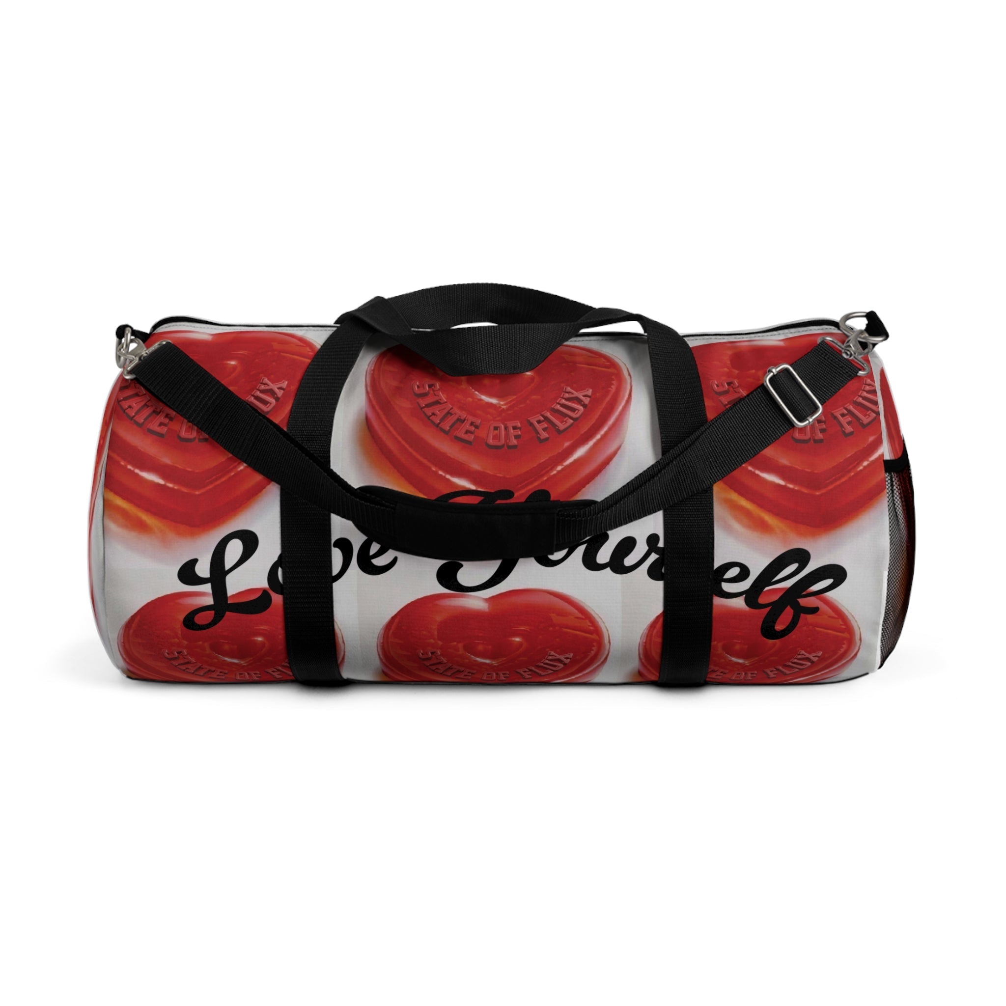 Love Yourself Small Duffel Bag in white
