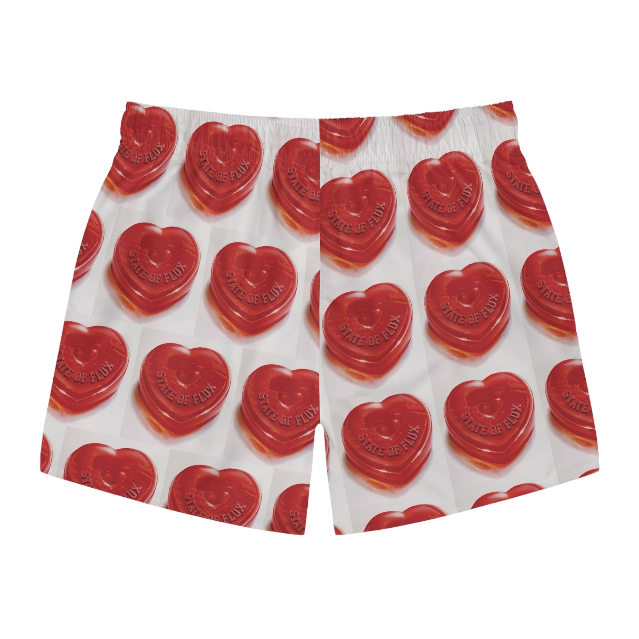 Love Yourself Swim Shorts in white - State Of Flux - State Of Flux