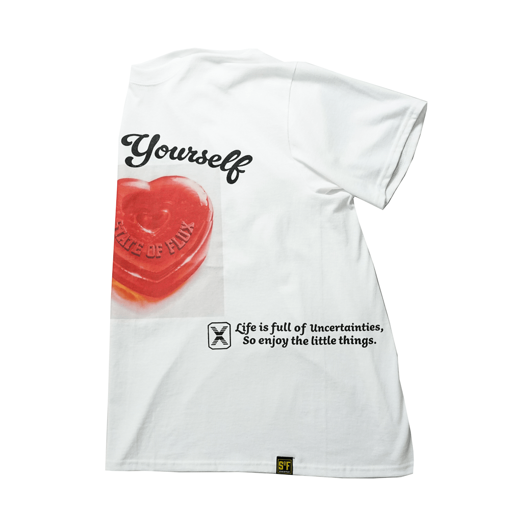 Love Yourself Tee in white - State Of Flux - State Of Flux
