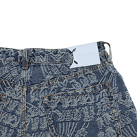 Macrame Denim Shorts in mid blue - Daily Paper - State Of Flux