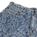 Macrame Denim Shorts in mid blue - Daily Paper - State Of Flux