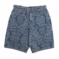 Macrame Denim Shorts in mid blue - Daily Paper - State Of Flux