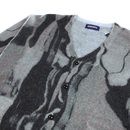 Marble Mohair Knit Cardigan Sweater in dark grey - Devá States - State Of Flux