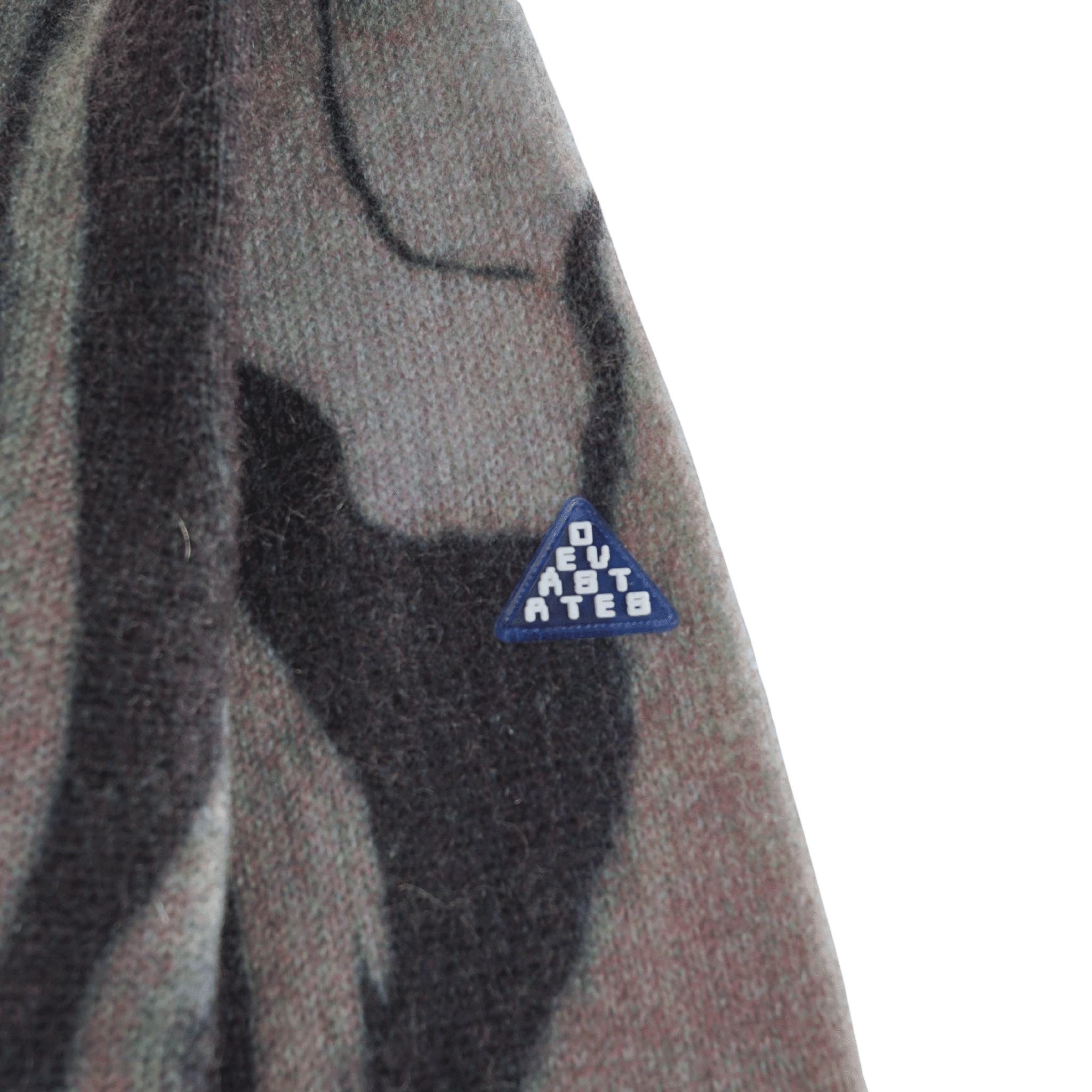 Marble Mohair Knit Cardigan Sweater in dark grey - Devá States - State Of Flux