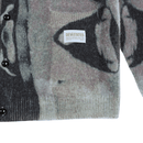 Marble Mohair Knit Cardigan Sweater in dark grey - Devá States - State Of Flux