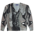 Marble Mohair Knit Cardigan Sweater in dark grey - Devá States - State Of Flux