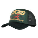 Margins Trucker Hat in black and dark green - MARKET - State Of Flux