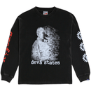 Martyr GFX Long - sleeve Tee in faded black - Devá States - State Of Flux