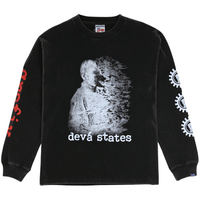 Martyr GFX Long - sleeve Tee in faded black - Devá States - State Of Flux