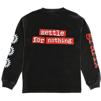 Martyr GFX Long - sleeve Tee in faded black - Devá States - State Of Flux