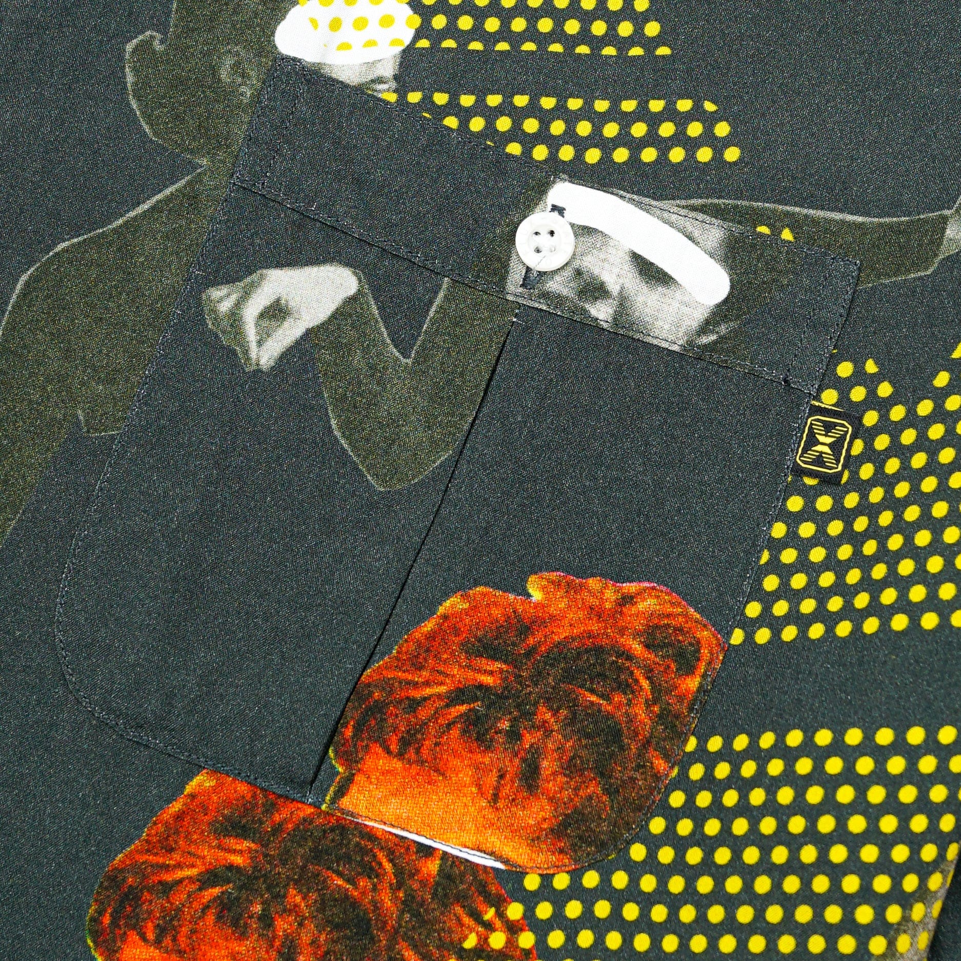 Matriarch Short - sleeve Button - up in vintage black - State Of Flux - State Of Flux