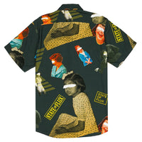 Matriarch Short-sleeve Button-up in vintage black - State Of Flux - State Of Flux
