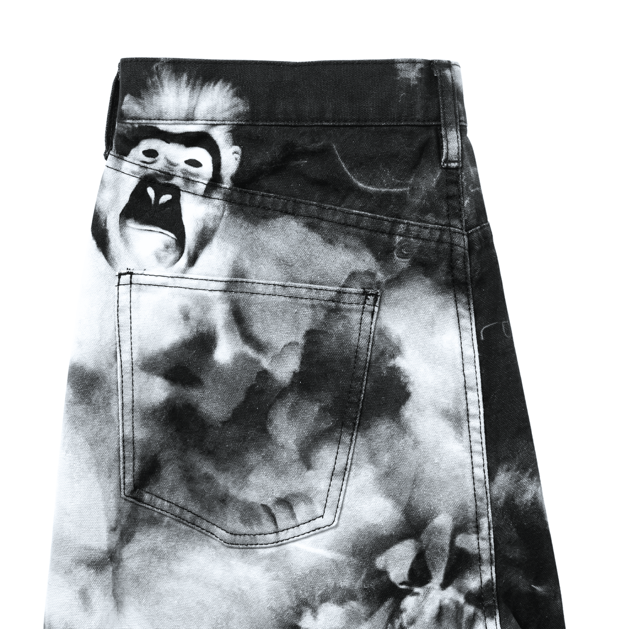Meditation Allover Print Pants in black and white - XLARGE - State Of Flux