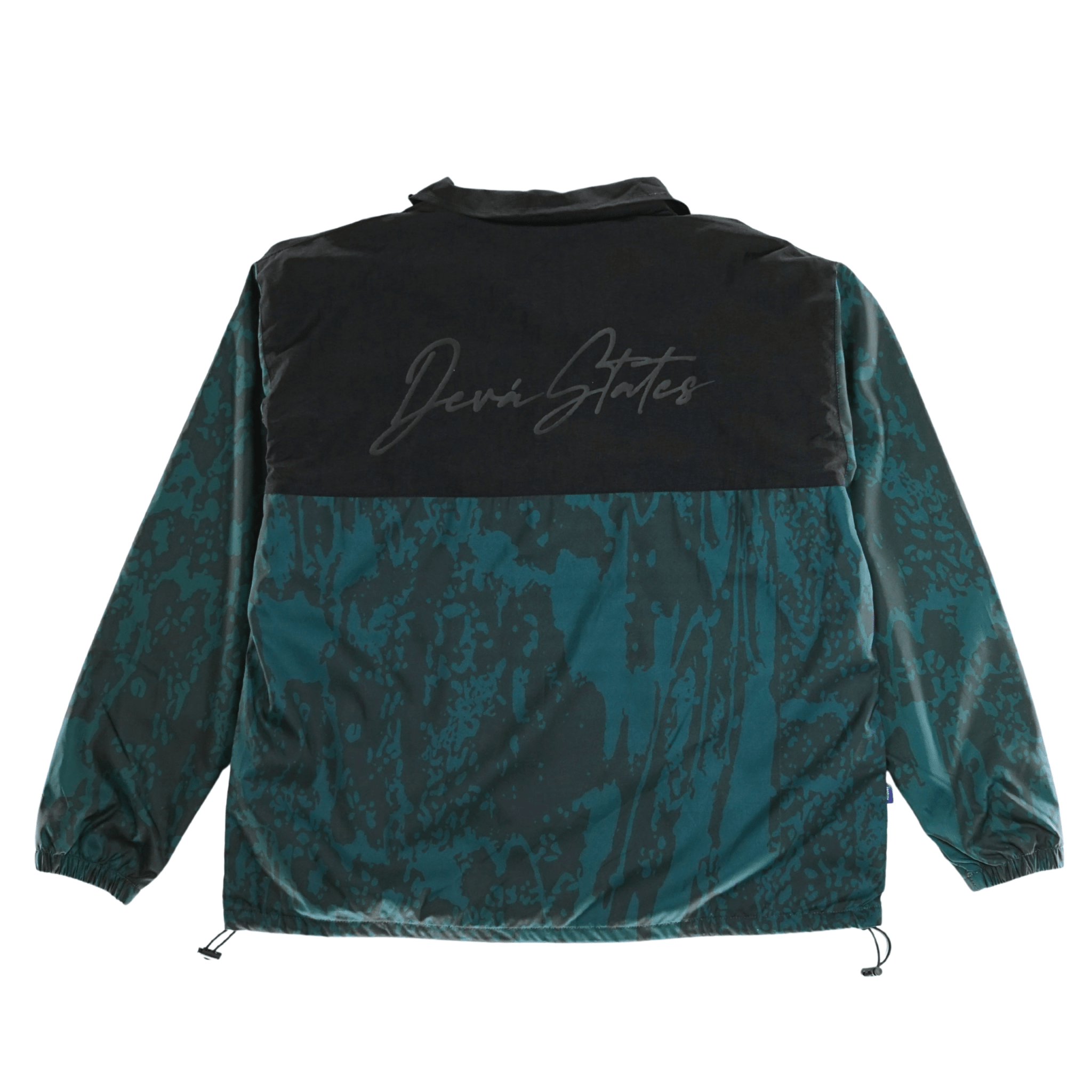 Micro Windbreaker Jacket in green and black - Devá States - State Of Flux