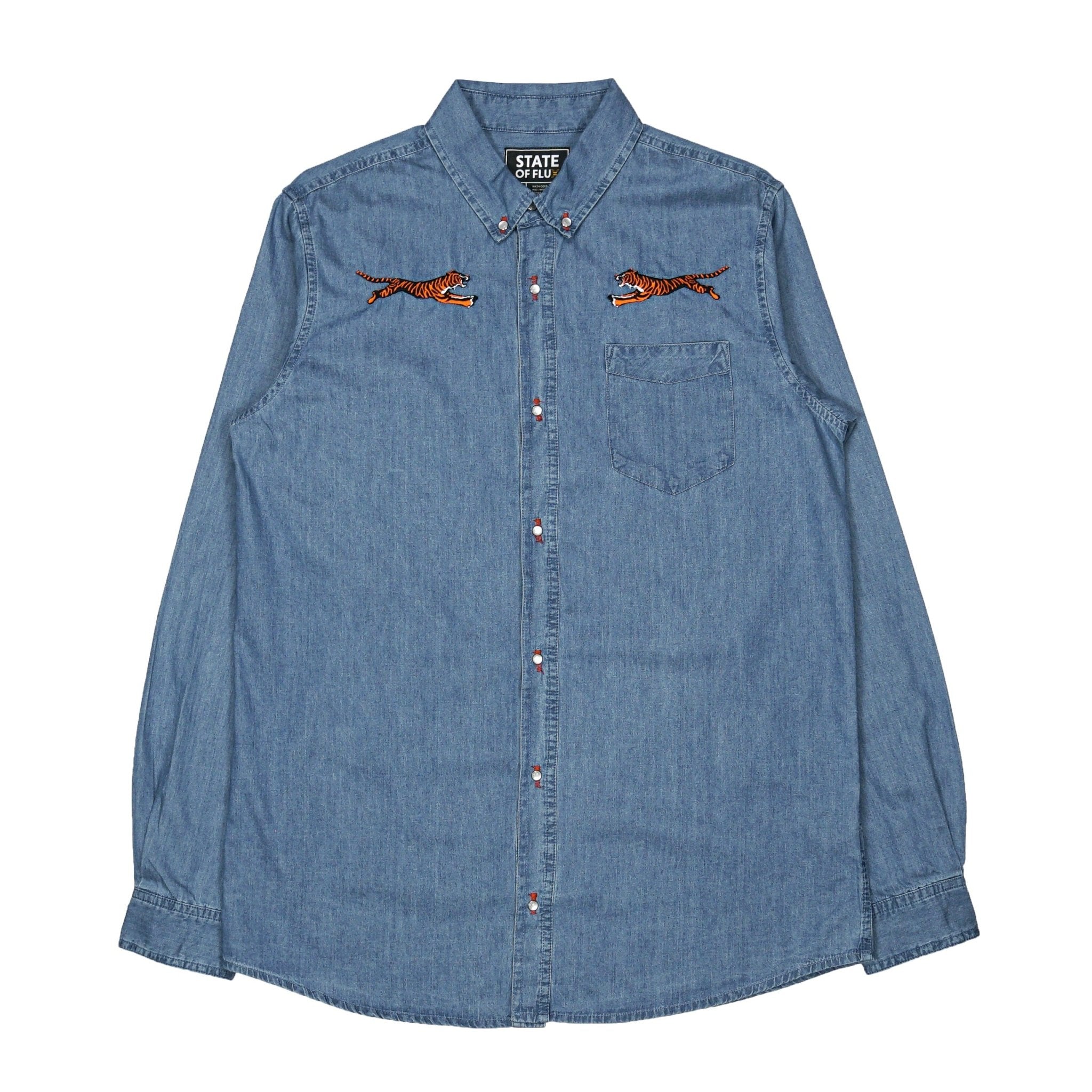 Mojo Western Denim Button-up in indigo - State Of Flux - State Of Flux