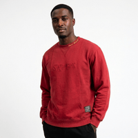 Never Break Embossed Crewneck in maroon - State Of Flux - State Of Flux