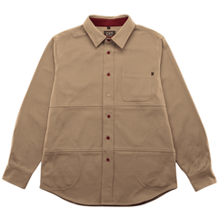 Never Settle Button-up in khaki