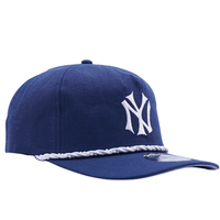New York Yankees Pearl Rope Golfer Strapback Hat in navy and white - New Era - State Of Flux