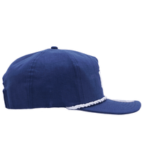 New York Yankees Pearl Rope Golfer Strapback Hat in navy and white - New Era - State Of Flux