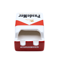 Not A long Time Ashtray in white and red - Pas de Mer - State Of Flux