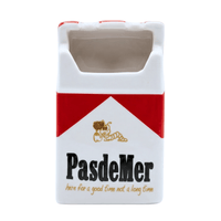 Not A long Time Ashtray in white and red - Pas de Mer - State Of Flux