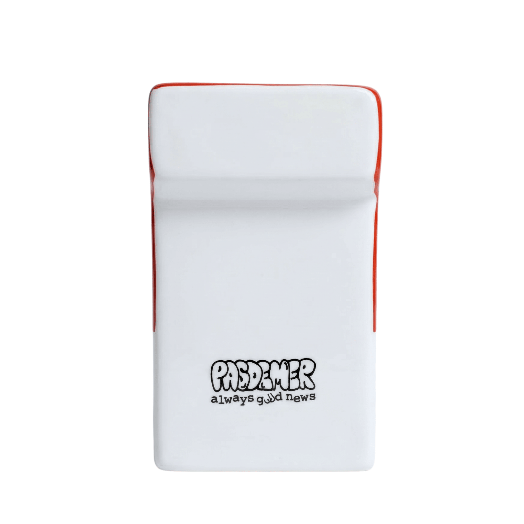 Not A long Time Ashtray in white and red - Pas de Mer - State Of Flux