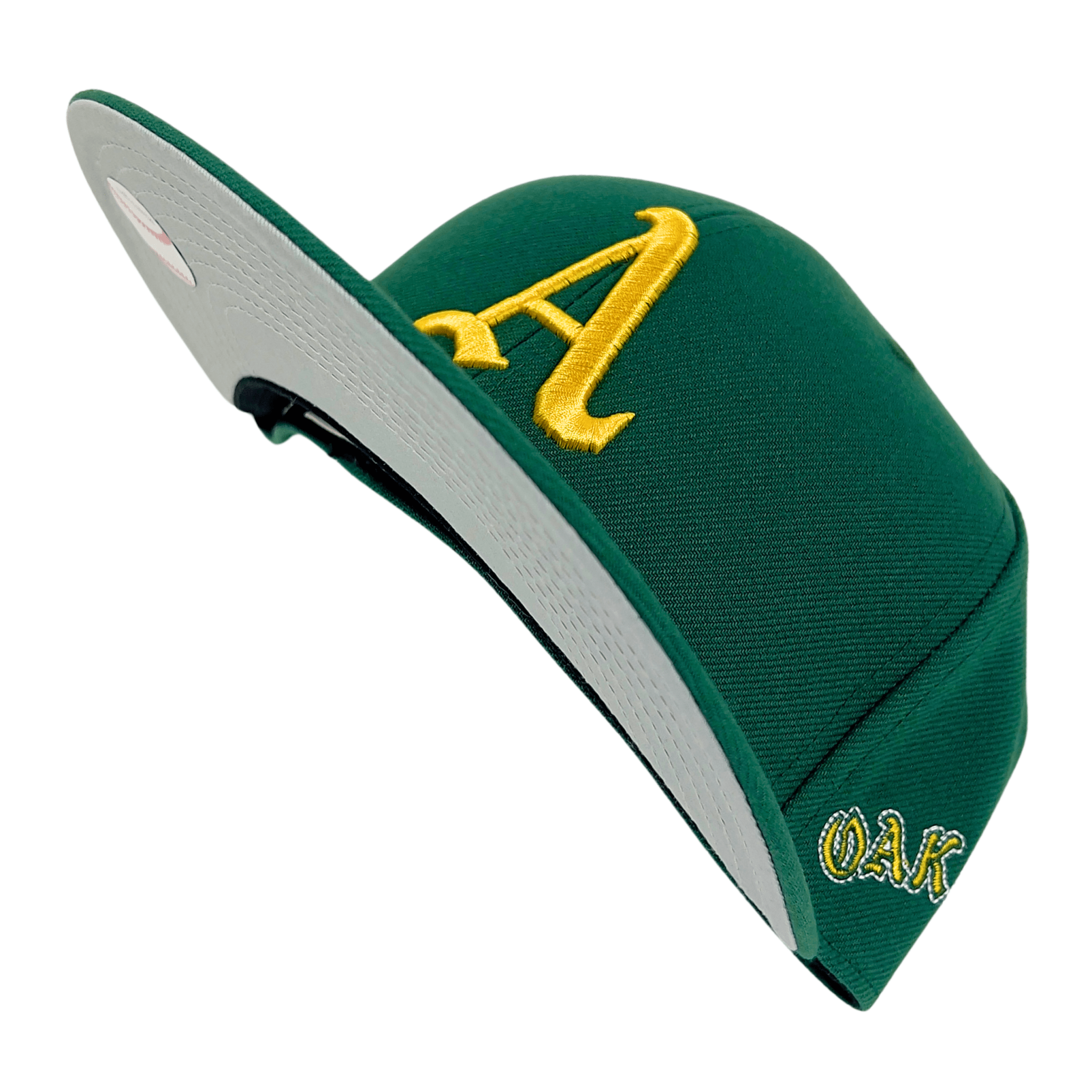 Men s Mitchell Ness Green Oakland Athletics Bases Loaded Fitted Hat